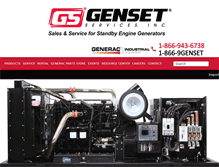 Tablet Screenshot of gensetservices.com